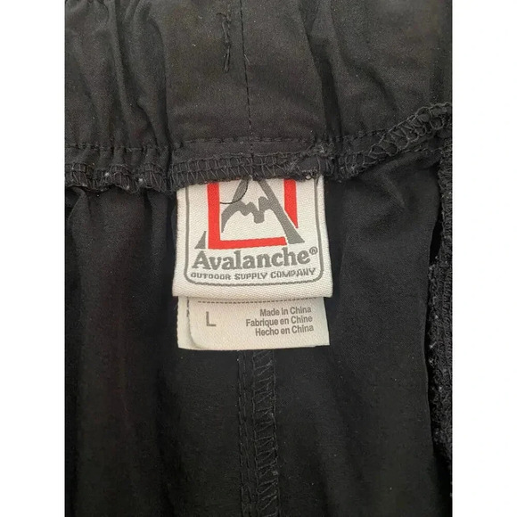 Avalanche Women's Black Drawstring High Rise Athletic Shorts Size Large - Picture 4 of 6